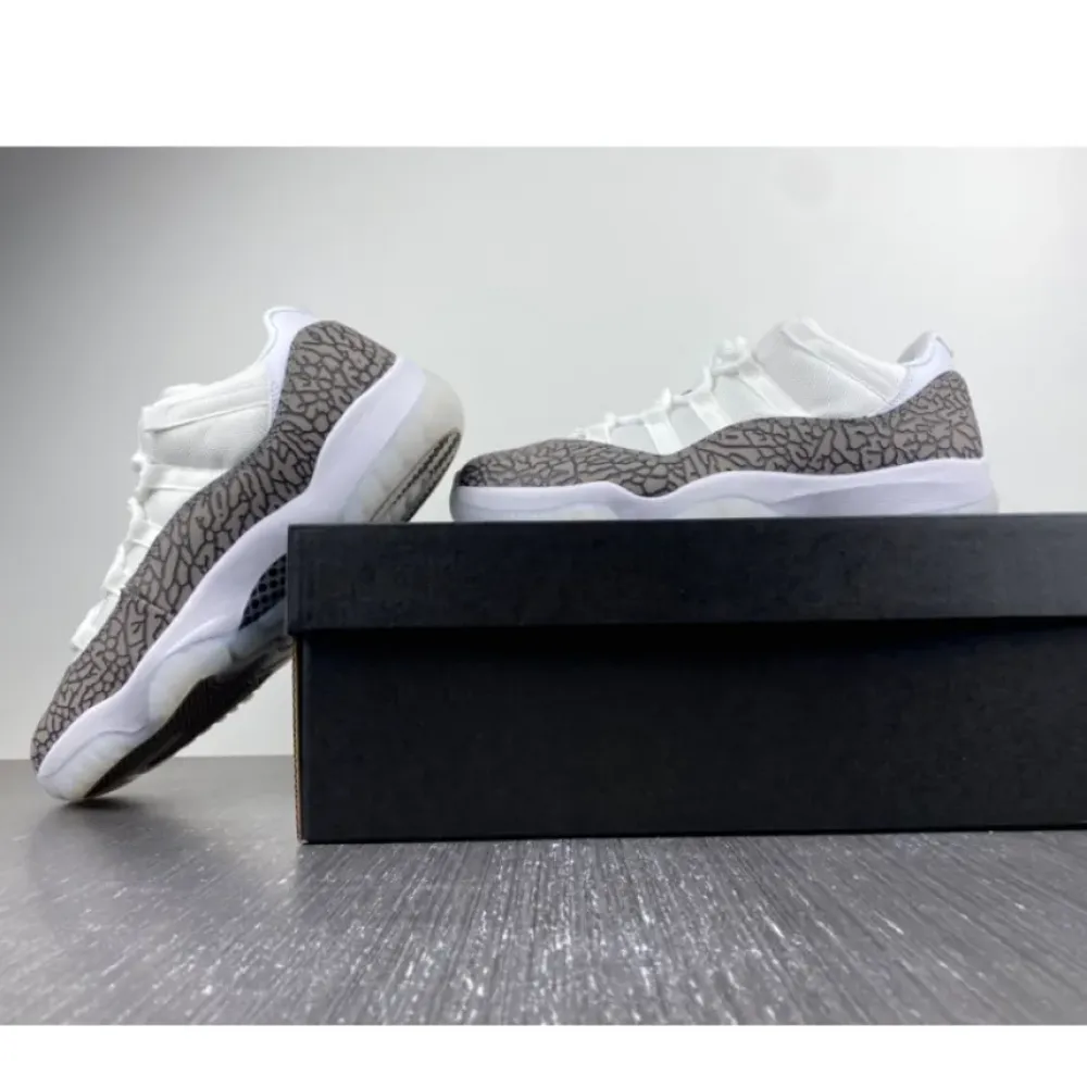 Air Jordan 11 Low White/University Blue-Cement Grey  AV2187-140