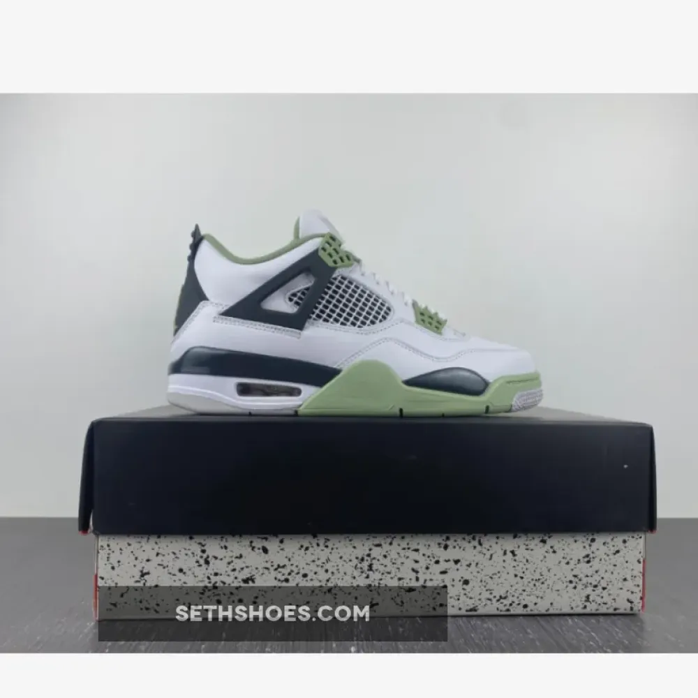 Air Jordan 4 Seafoam/White/Black/Neutral Grey  AQ9129-103