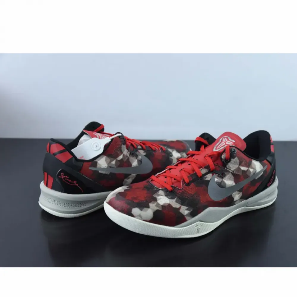 Nike Kobe 8 System ‘Milk Snake’ University Red/Sail-Peal Grey  555035-601