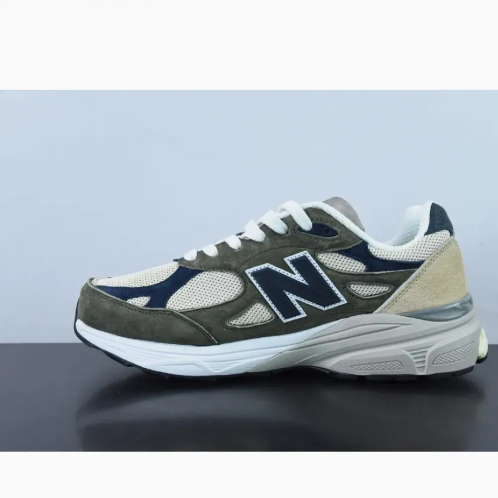 New Balance 990v3 Olive Navy Grey  M990TO3