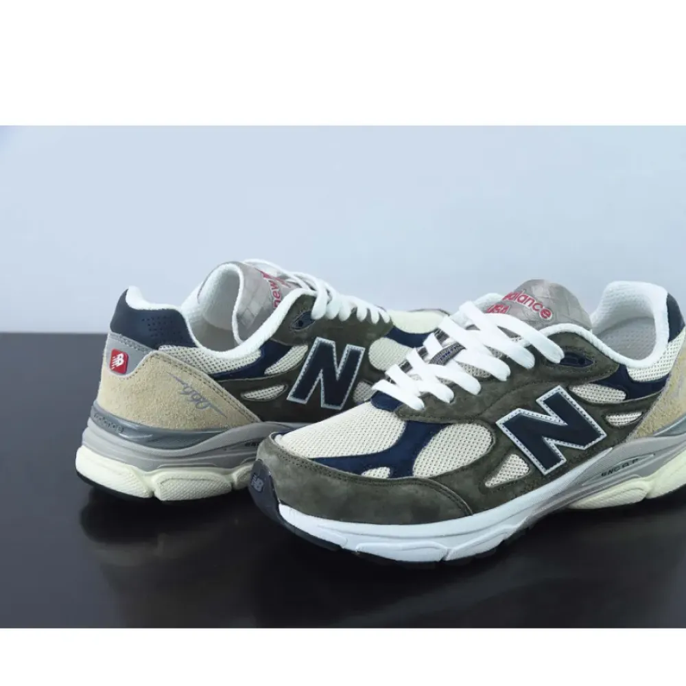 New Balance 990v3 Olive Navy Grey  M990TO3
