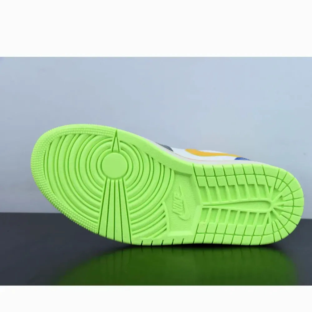 Air Jordan 1 Low “Hoops” White/Coconut Milk-Green-Orange  FB1835-181