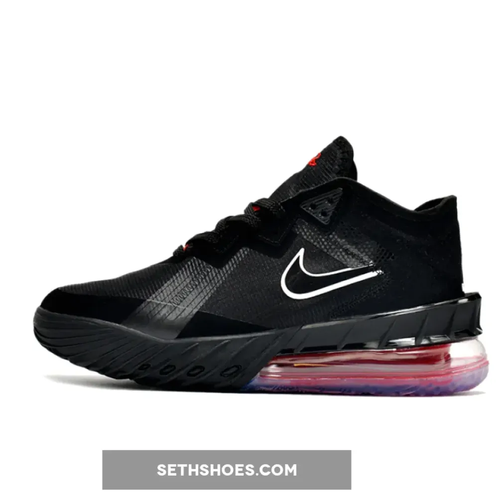 Nike LeBron 18 Low Black/White-University Red CV7562-001