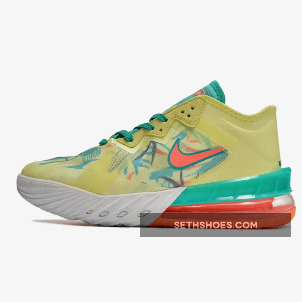 Nike LeBron 18 Low “LeBronold Palmer” White Lime  CV7562-300