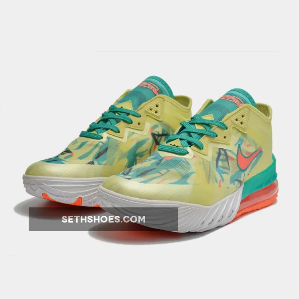 Nike LeBron 18 Low “LeBronold Palmer” White Lime  CV7562-300
