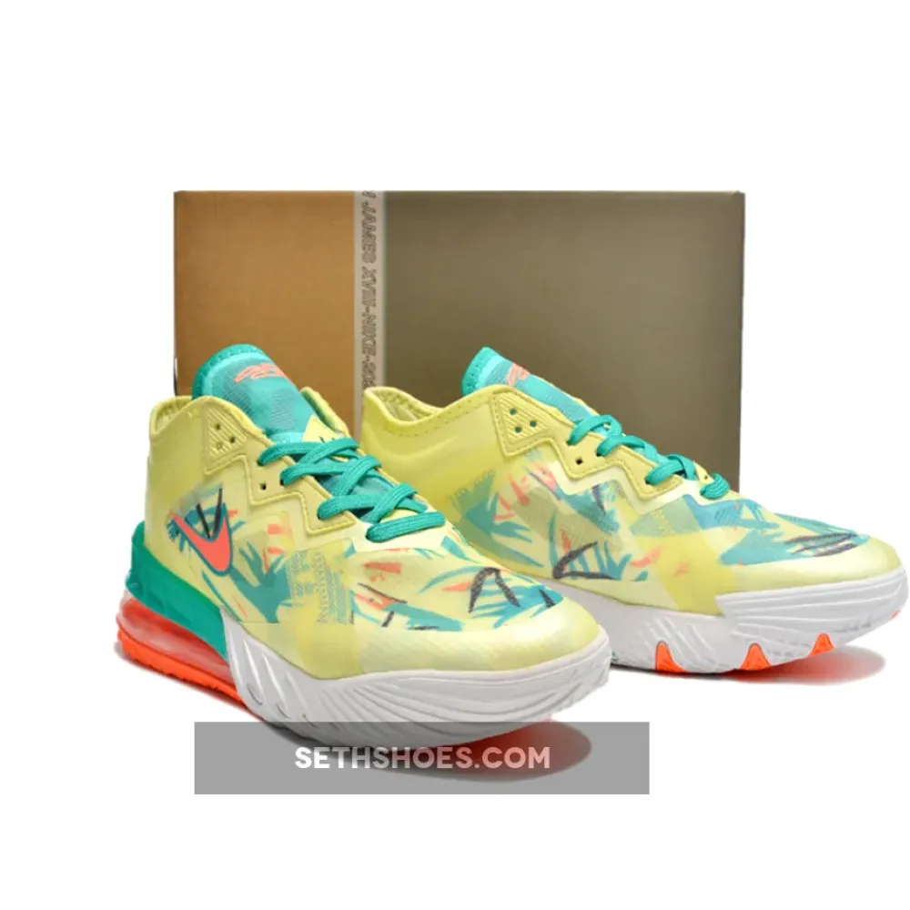 Nike LeBron 18 Low “LeBronold Palmer” White Lime  CV7562-300