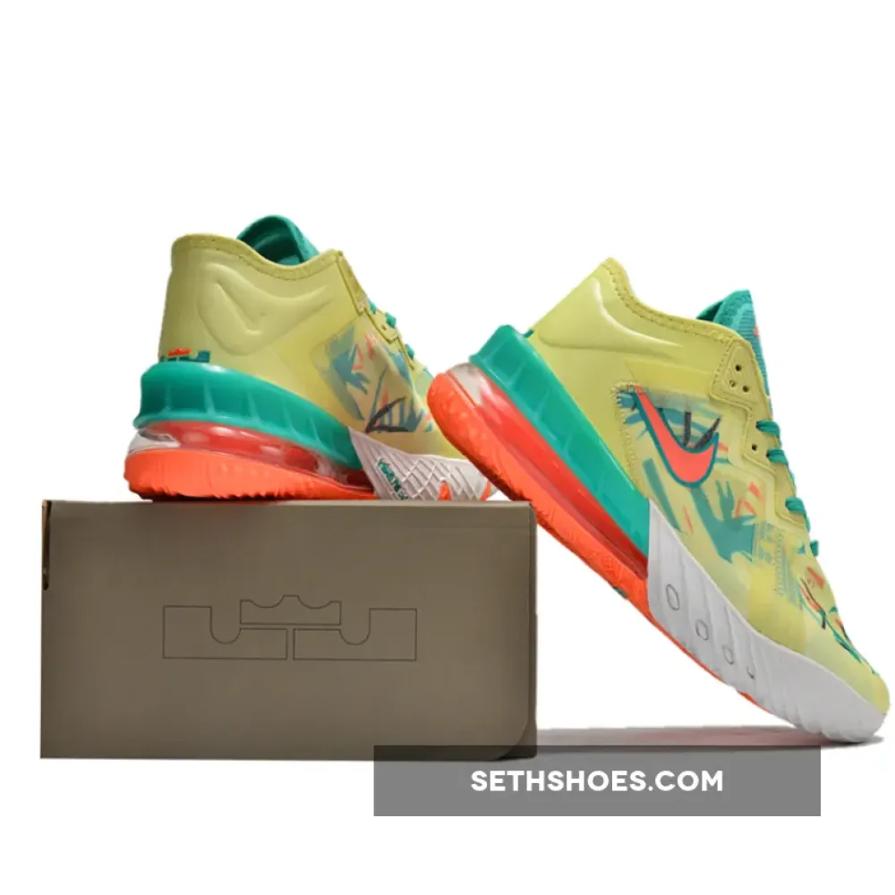 Nike LeBron 18 Low “LeBronold Palmer” White Lime  CV7562-300