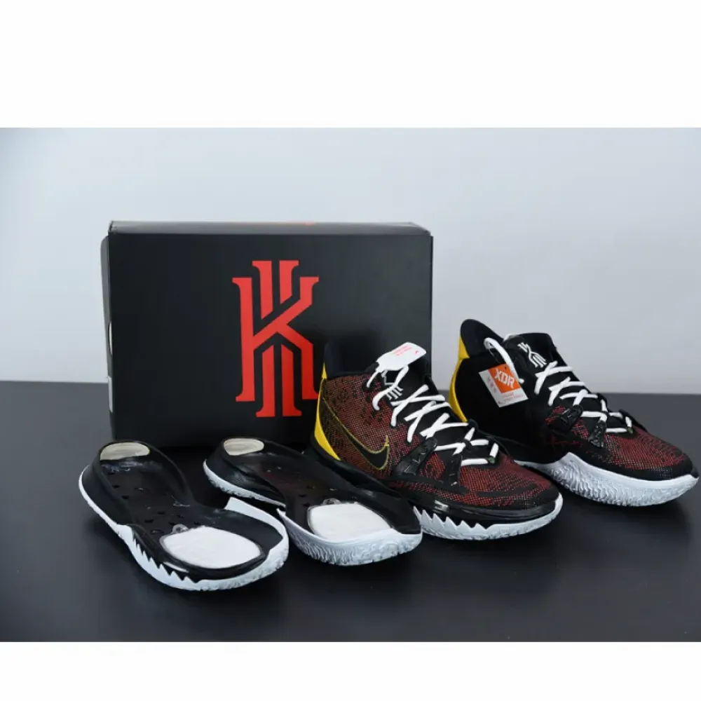 Nike Kyrie 7 “Raygun” Black/University Gold-Team Orange  CQ9327-003