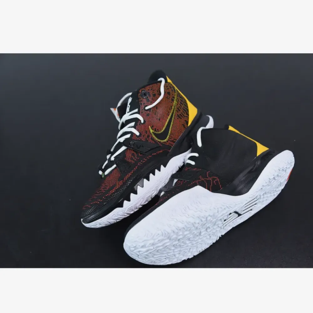 Nike Kyrie 7 “Raygun” Black/University Gold-Team Orange  CQ9327-003
