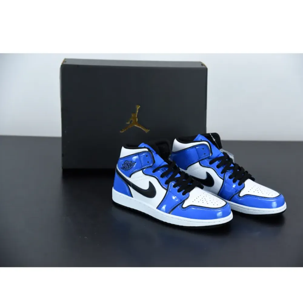 Air Jordan 1 Mid SE Signal Blue/White-Black  DD6834-402