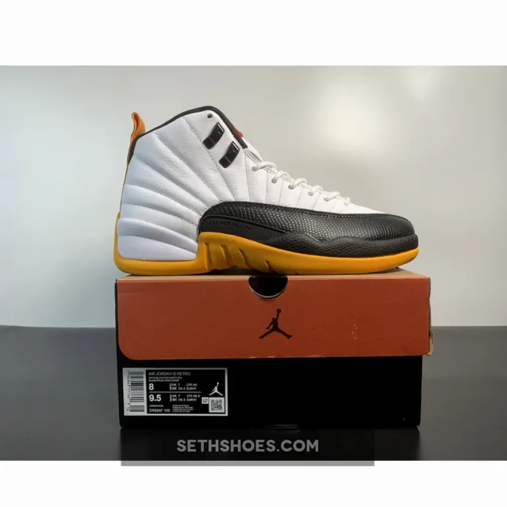 Air Jordan 12 ’25 Years In China’ White/Black-Taxi-Varsity Red  DR8887-100