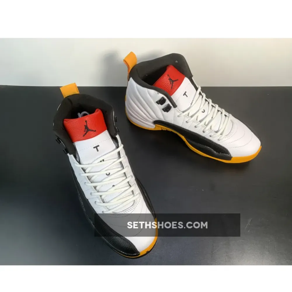 Air Jordan 12 ’25 Years In China’ White/Black-Taxi-Varsity Red  DR8887-100