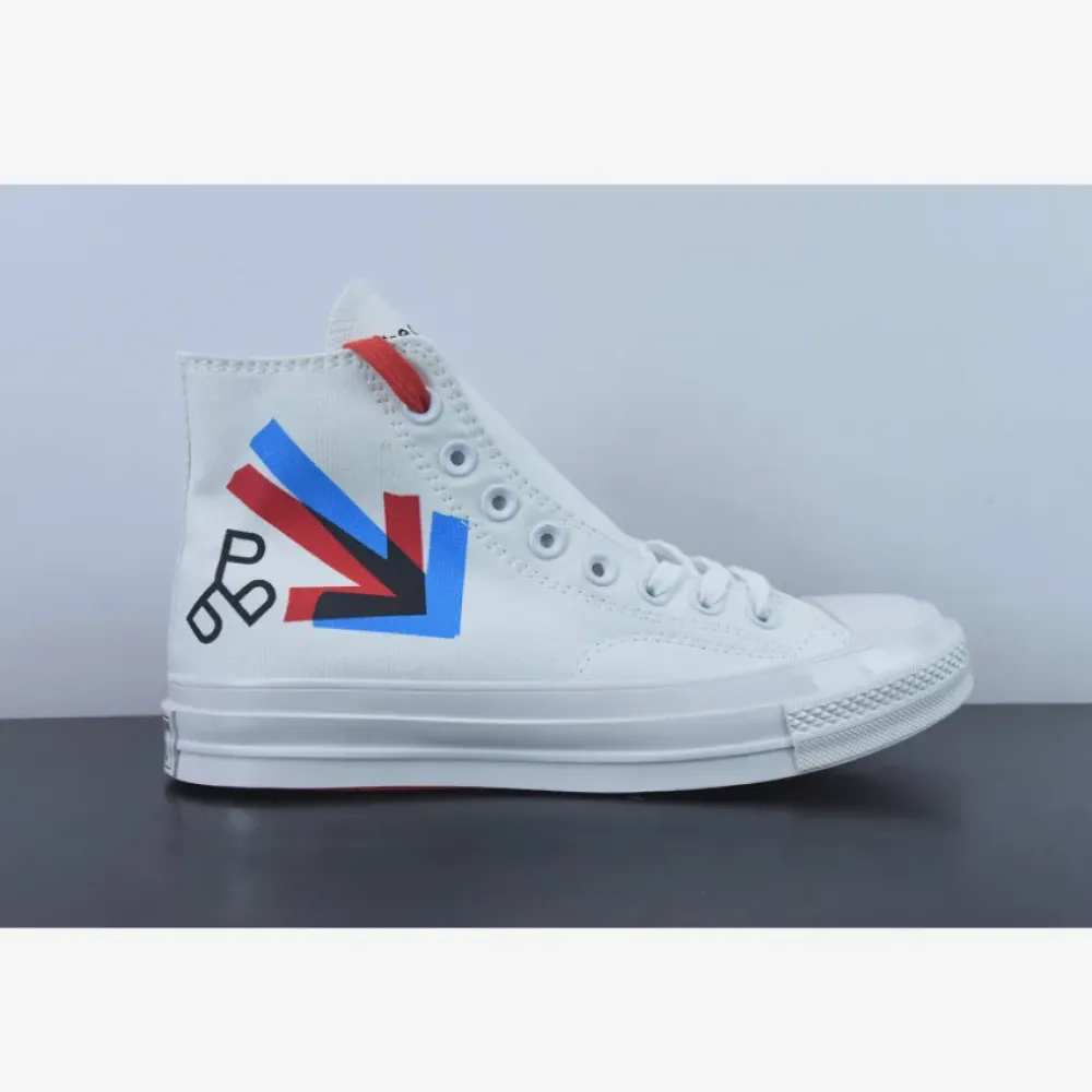 Patta x Experimental Jetset x Converse Chuck 70 High White Red Blue A03173C