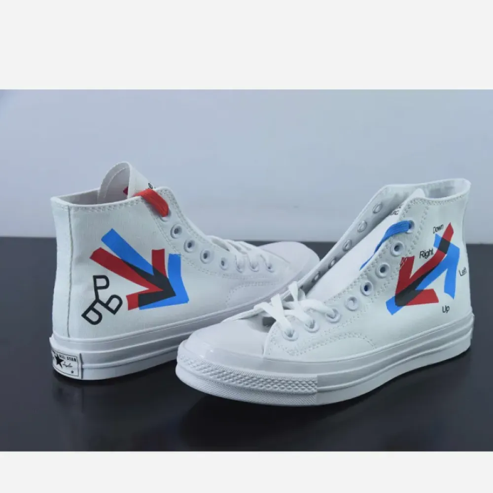 Patta x Experimental Jetset x Converse Chuck 70 High White Red Blue A03173C