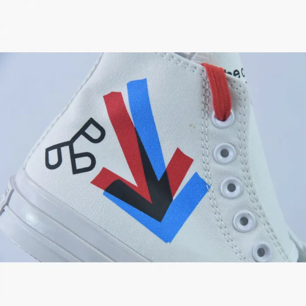 Patta x Experimental Jetset x Converse Chuck 70 High White Red Blue A03173C