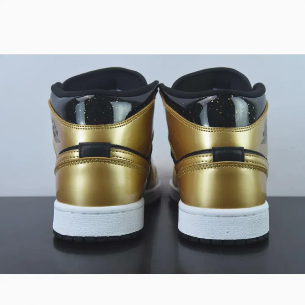 Air Jordan 1 Mid Black/Metallic Gold-White  DR6967-071