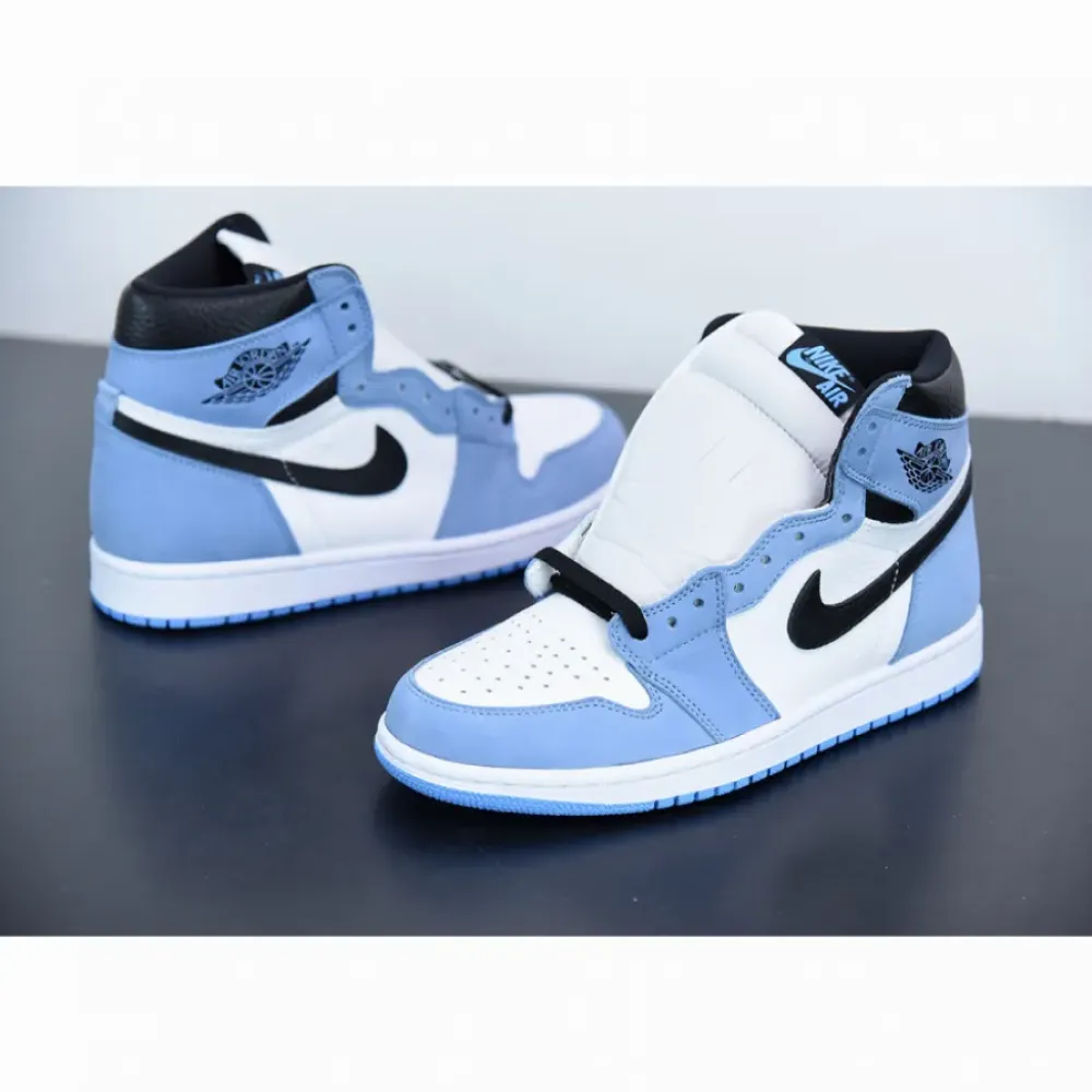 Air Jordan 1 High OG White/University Blue-Black  555088-134
