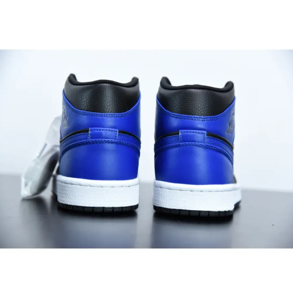 Air Jordan 1 Mid Black/Hyper Royal  554724-077