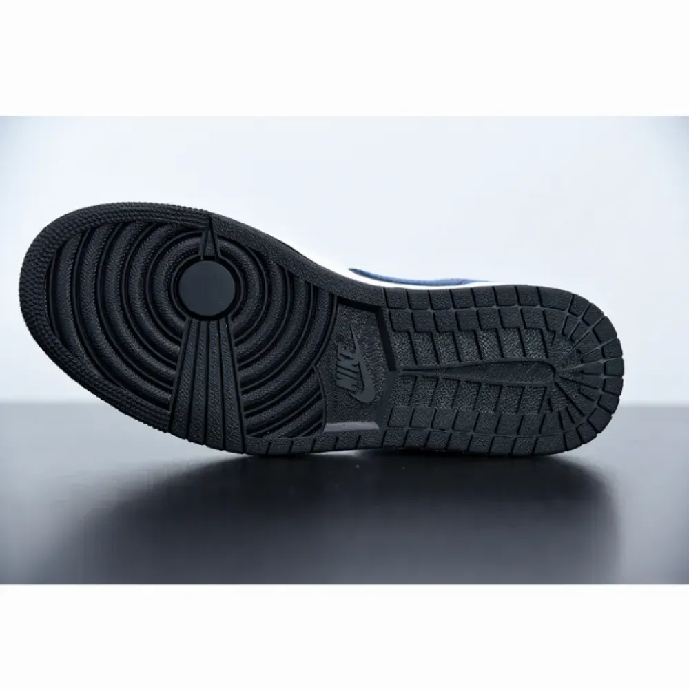 Air Jordan 1 Mid Black/Hyper Royal  554724-077