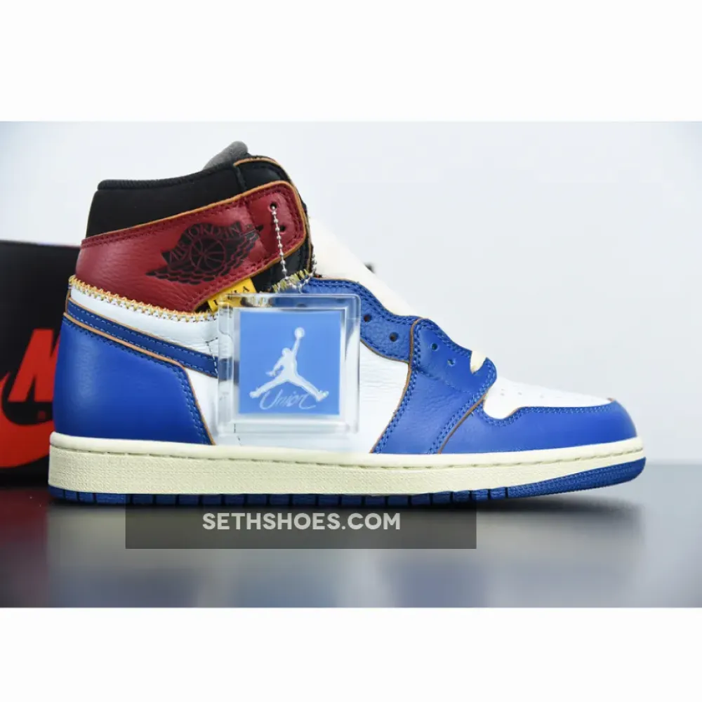 Union x Air Jordan 1 Retro High OG NRG White/Storm Blue-Varsity Red BV1300-146