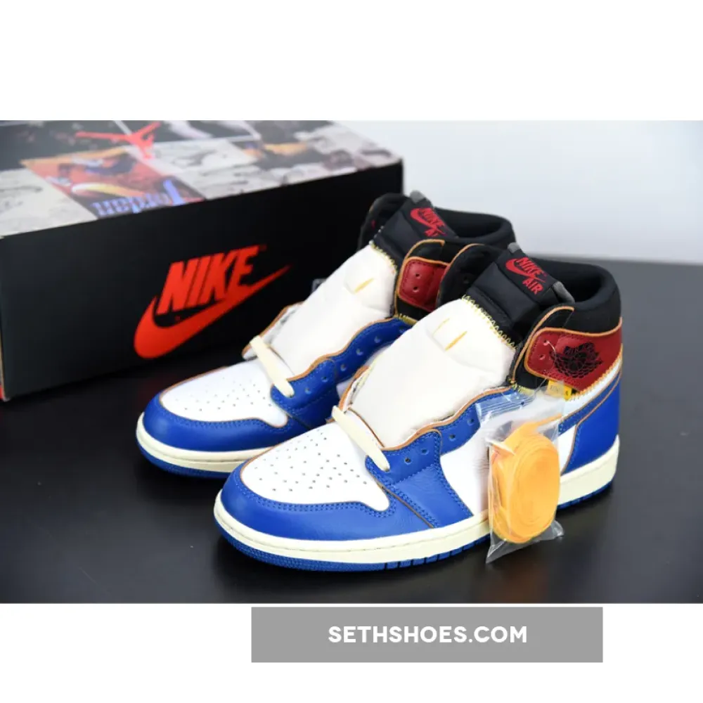 Union x Air Jordan 1 Retro High OG NRG White/Storm Blue-Varsity Red BV1300-146