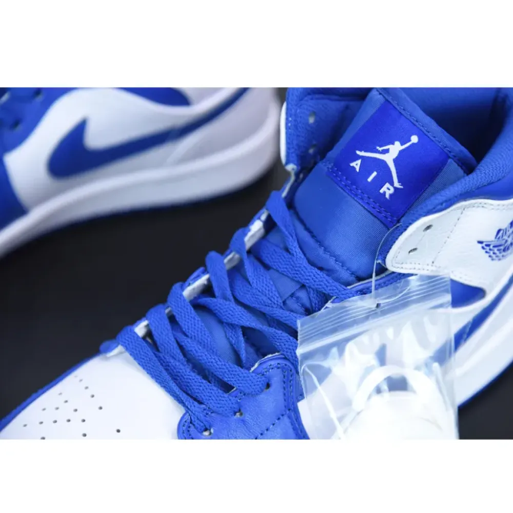 Air Jordan 1 Mid White/Hyper Royal  554724-114
