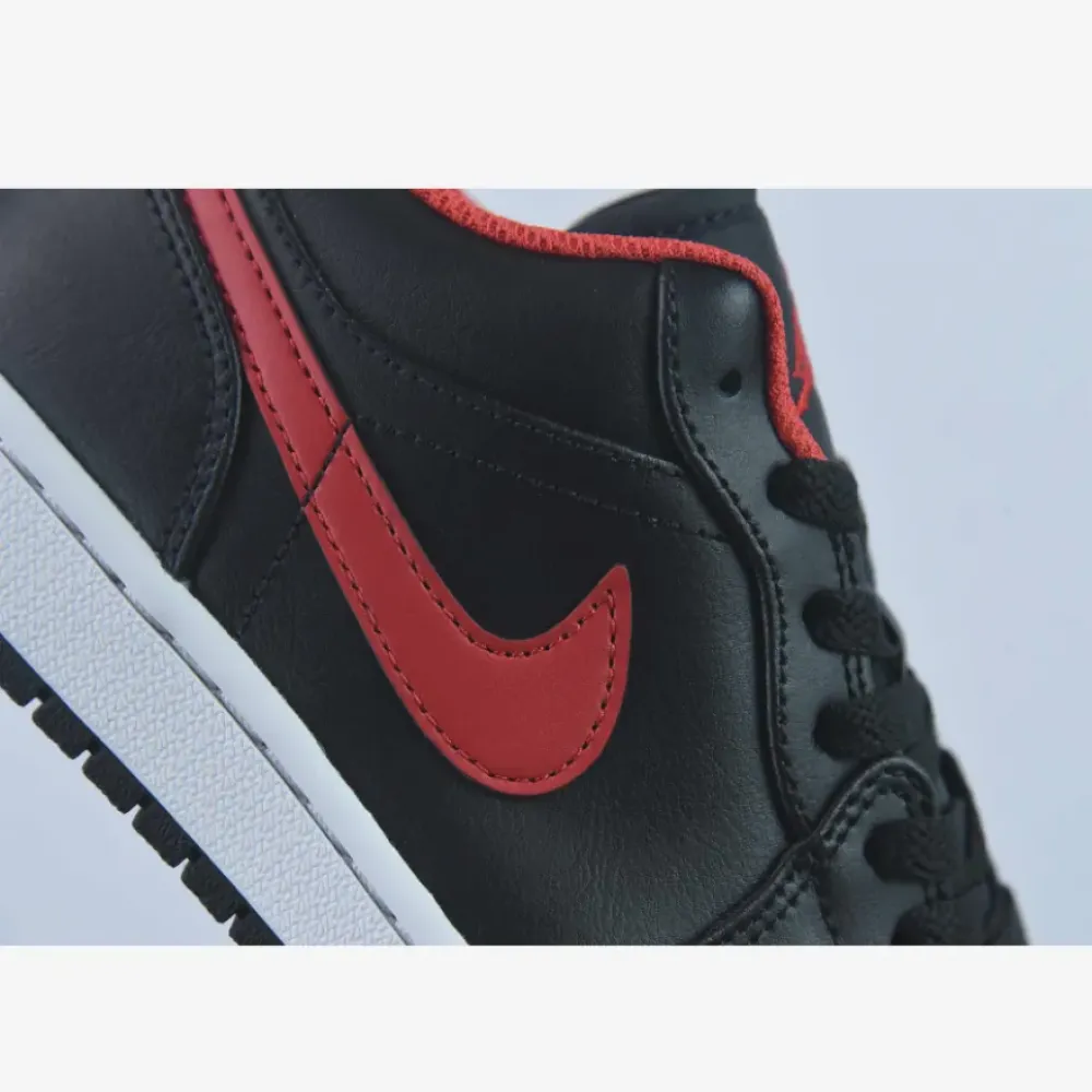 Air Jordan 1 Low “White Toe” Black/Fire Red-White  553558-063