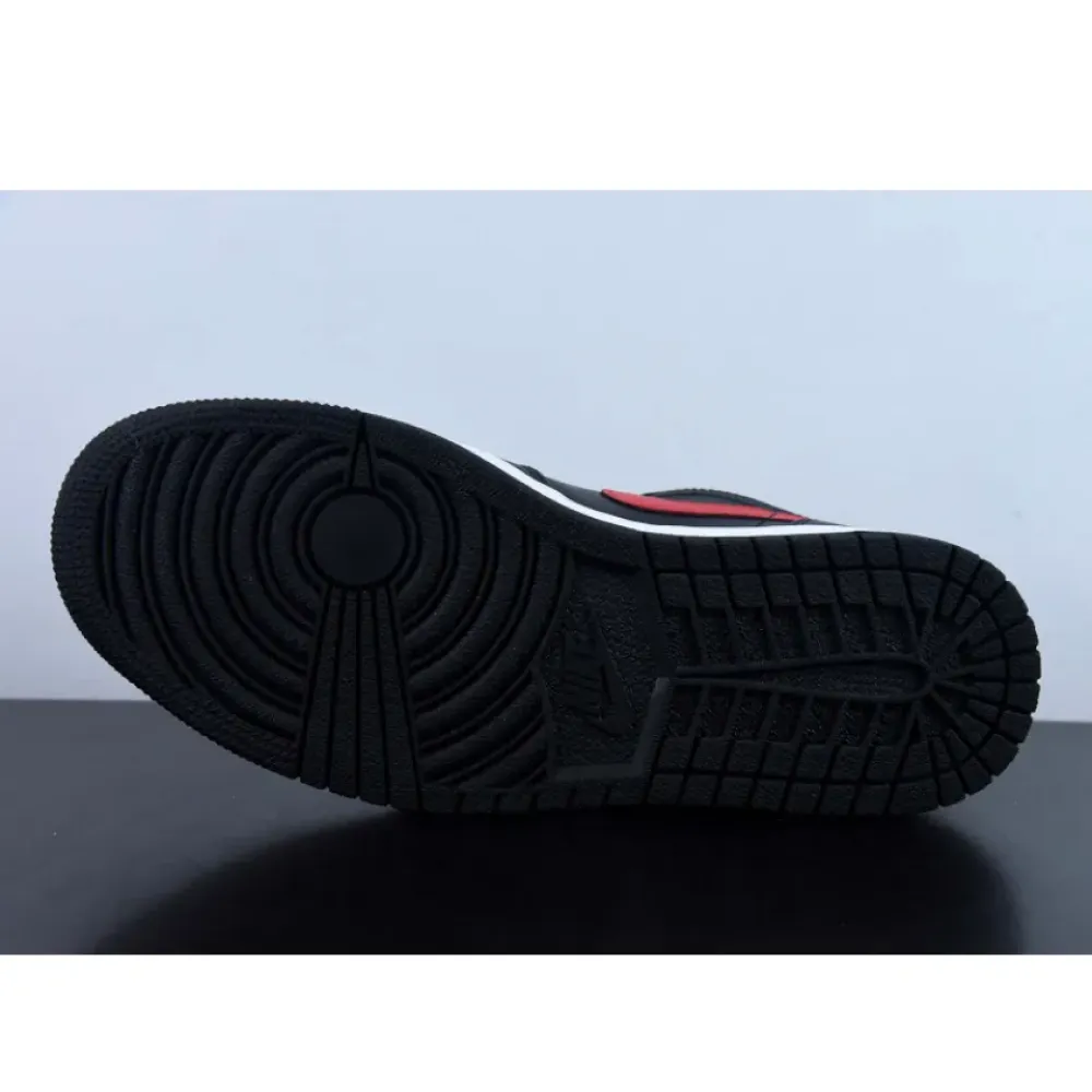 Air Jordan 1 Low “White Toe” Black/Fire Red-White  553558-063