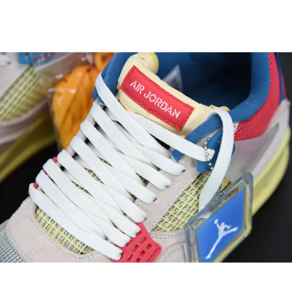 Union x Air Jordan 4 Guava Ice/Light Bone-Blue-Light Fusion Red  DC9533-800