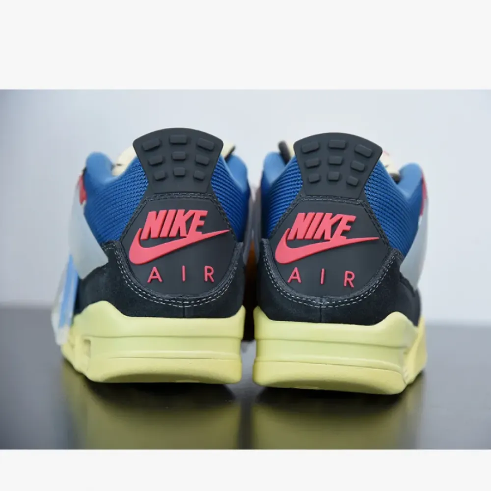 Union x Air Jordan 4 Off Noir/Blue-Light Fusion Red  DC9533-001