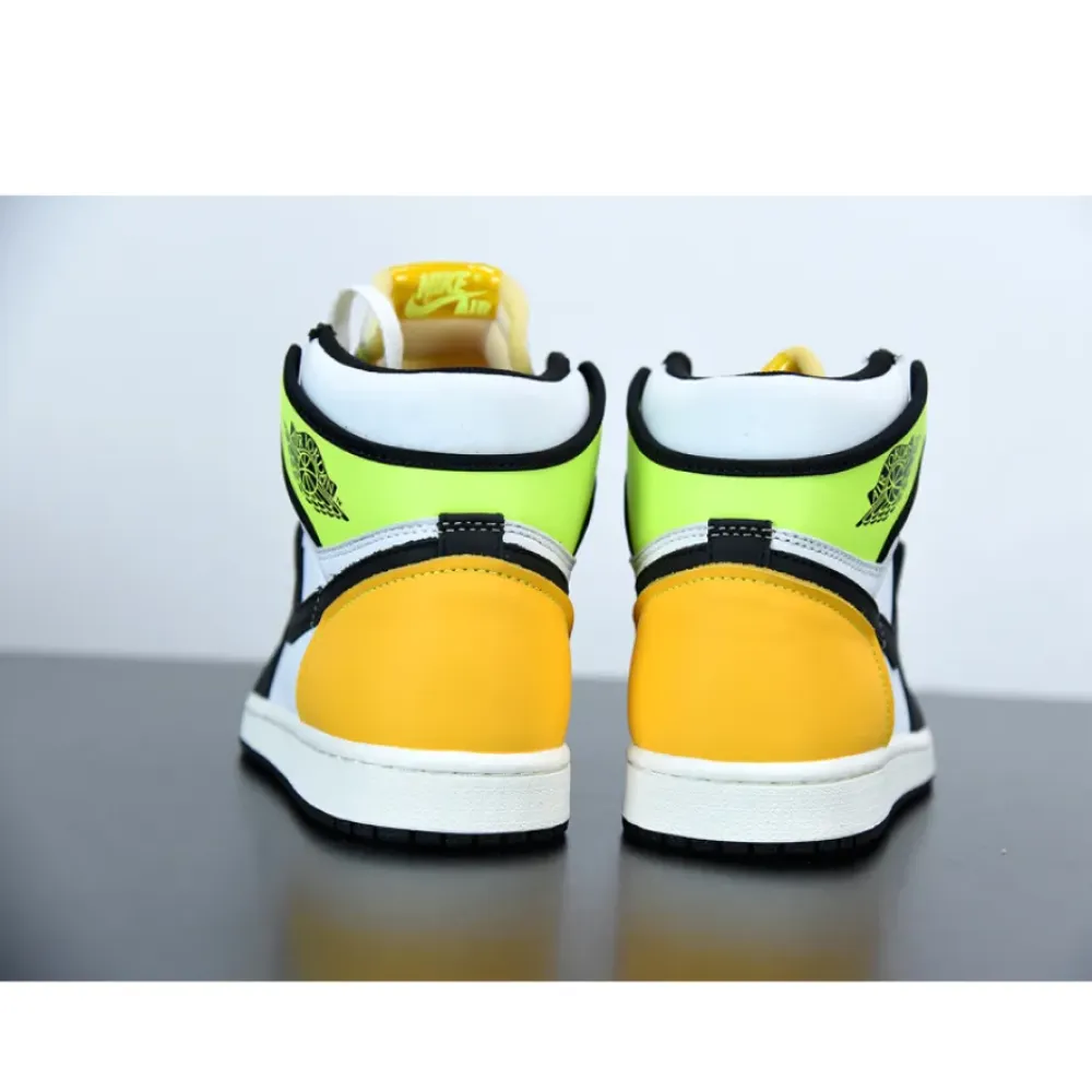 Air Jordan 1 Retro High OG White/Volt/University Gold/Black  555088-118