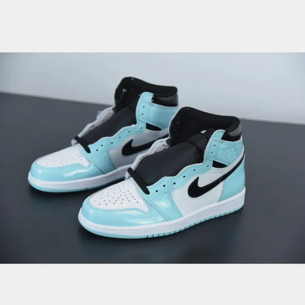 Air Jordan 1 Retro High OG Patent Leather White/Aurora-Black