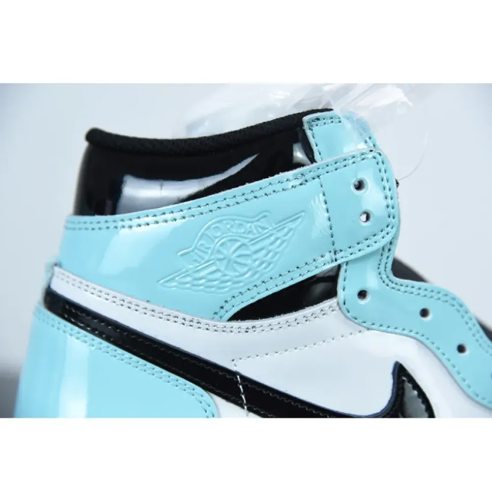Air Jordan 1 Retro High OG Patent Leather White/Aurora-Black