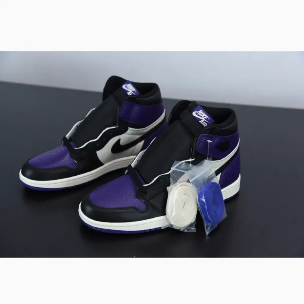 Air Jordan 1 Retro High OG Court Purple/Sail-Black  555088-501