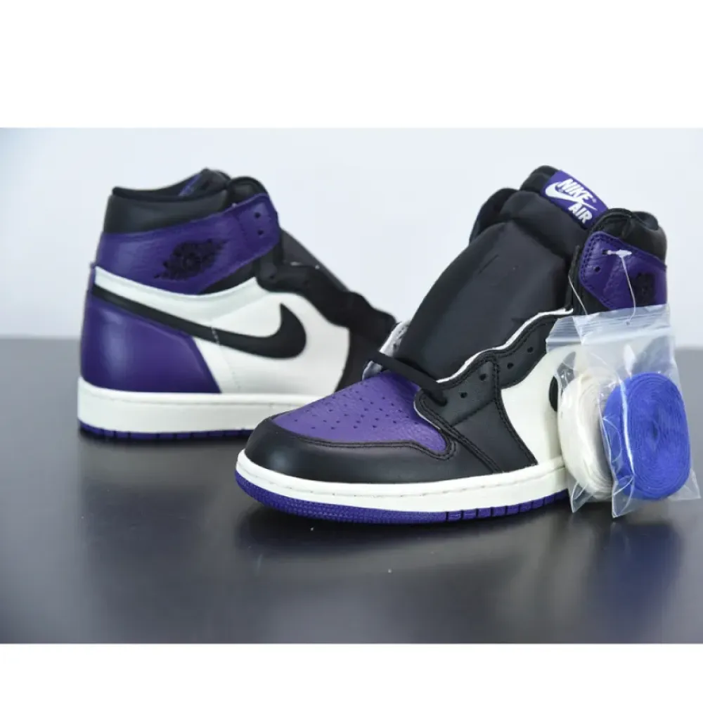 Air Jordan 1 Retro High OG Court Purple/Sail-Black  555088-501