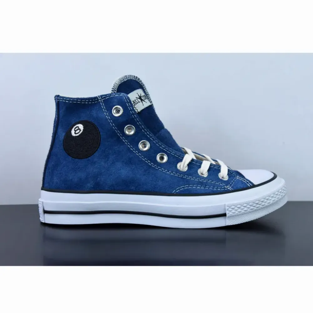 Stussy x Converse Chuck 70 “8-Ball” Sargasso Sea/White/Black  A03711C