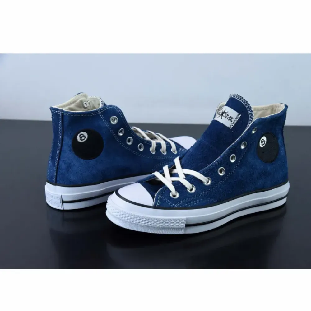 Stussy x Converse Chuck 70 “8-Ball” Sargasso Sea/White/Black  A03711C