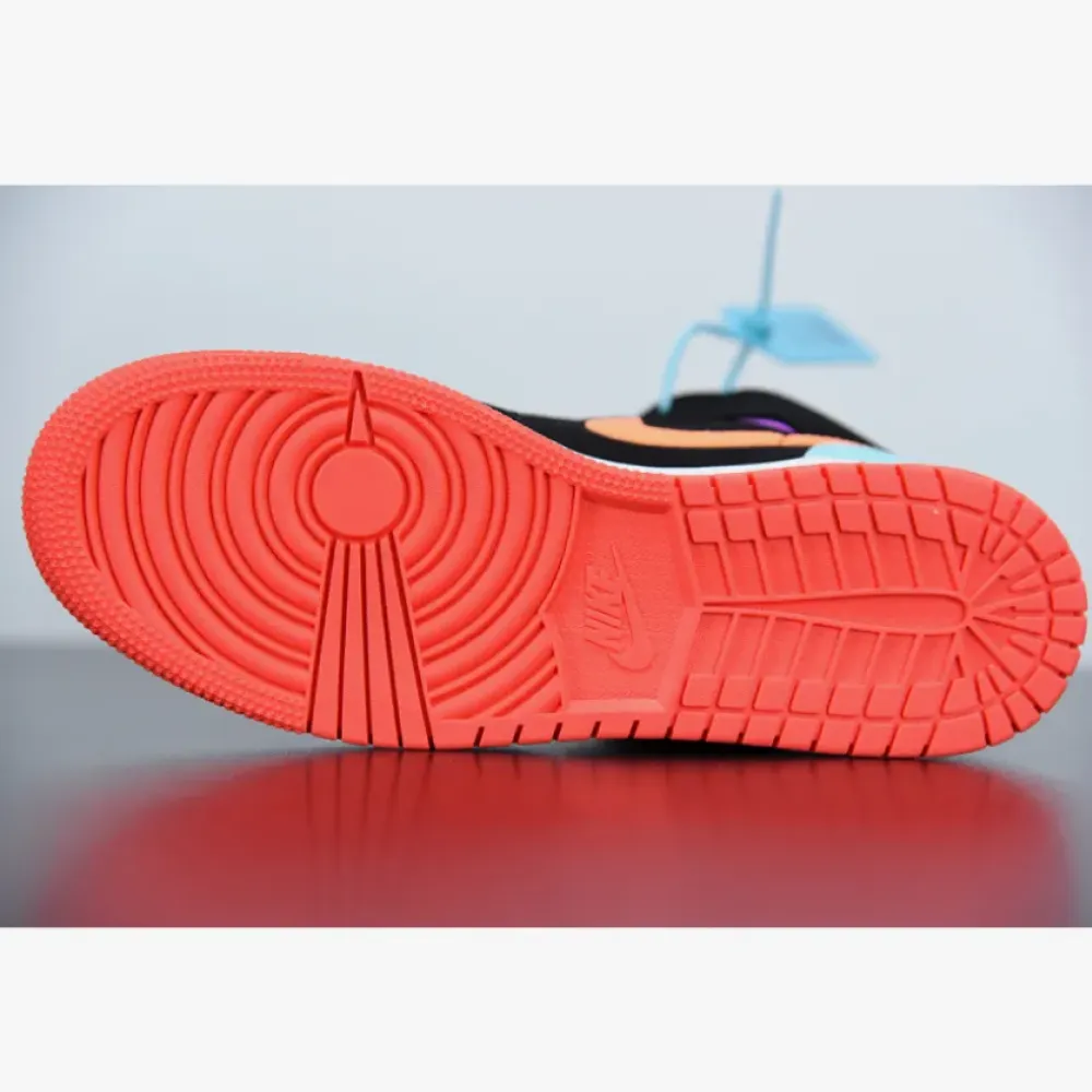 Air Jordan 1 Mid “Candy” Black Orange Purple 554725-083