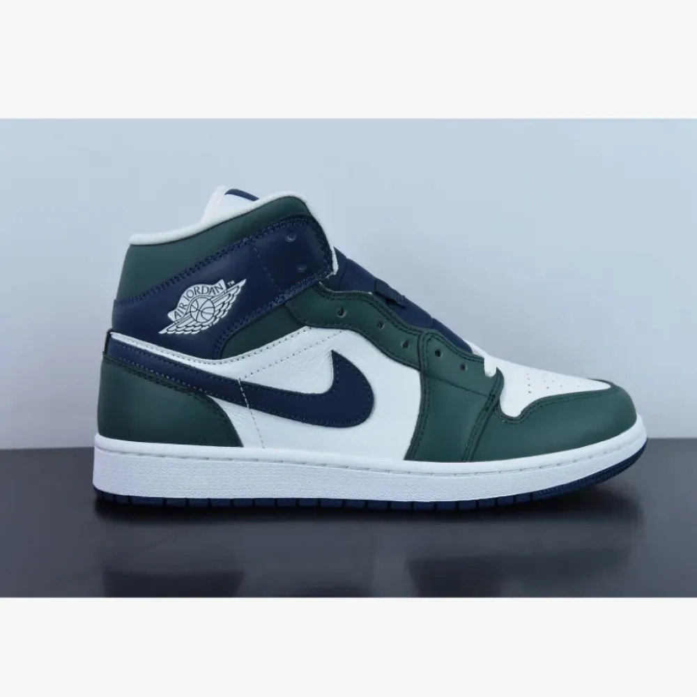 Air Jordan 1 Mid “Seahawks” White Green Navy  DZ5326-300