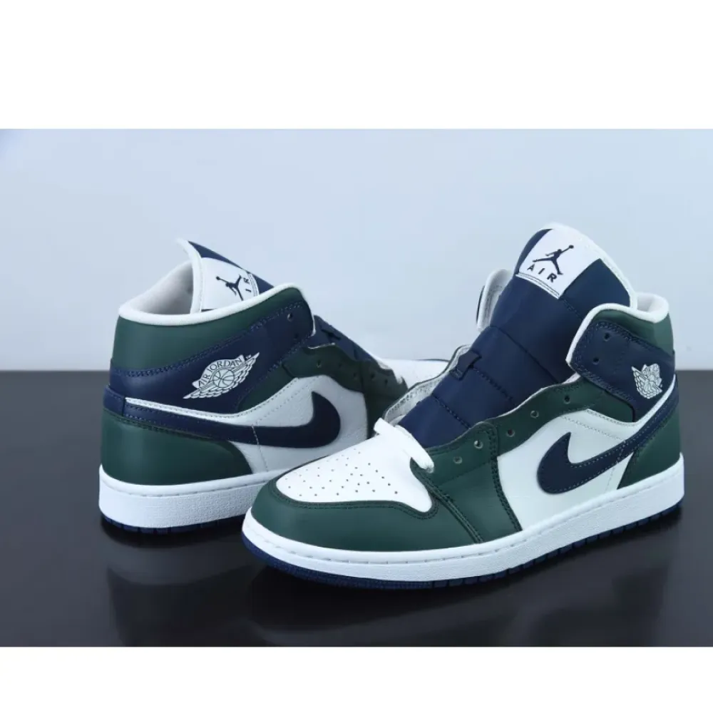 Air Jordan 1 Mid “Seahawks” White Green Navy  DZ5326-300