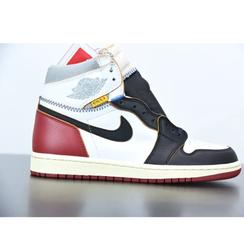 Union x Air Jordan 1 Retro High OG White/Varsity Red-Wolf Grey-Black BV1300-106