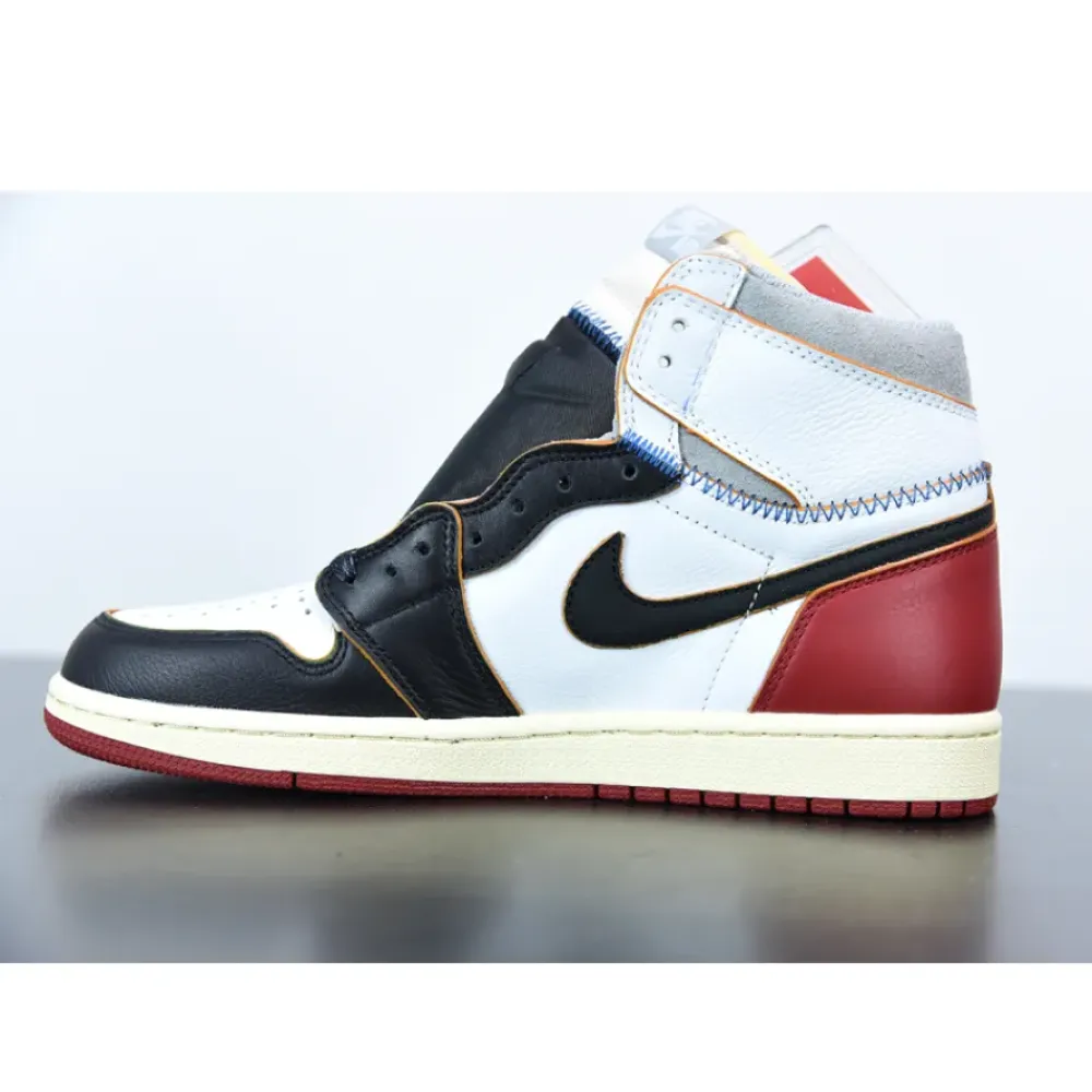 Union x Air Jordan 1 Retro High OG White/Varsity Red-Wolf Grey-Black BV1300-106