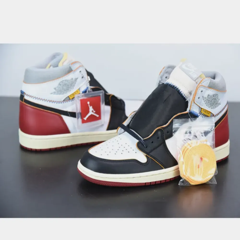 Union x Air Jordan 1 Retro High OG White/Varsity Red-Wolf Grey-Black BV1300-106