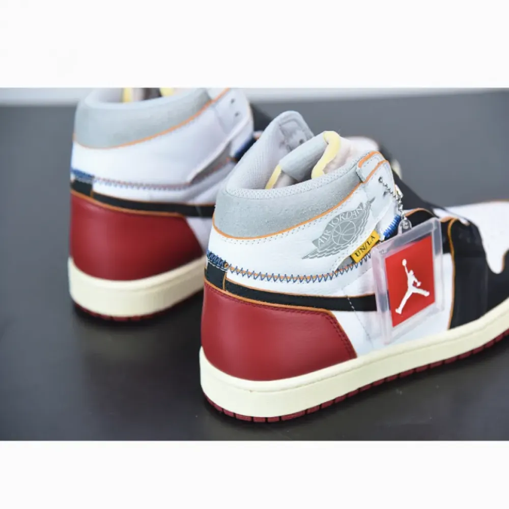 Union x Air Jordan 1 Retro High OG White/Varsity Red-Wolf Grey-Black BV1300-106