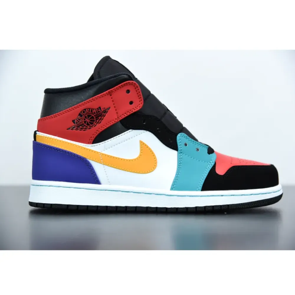 Air Jordan 1 Mid Bred Multi-Color  554724-125