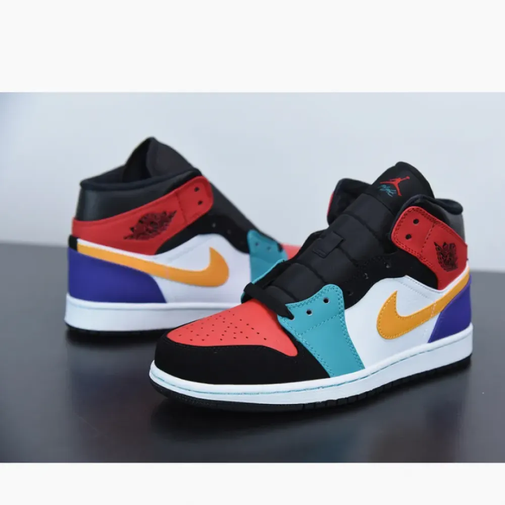 Air Jordan 1 Mid Bred Multi-Color  554724-125