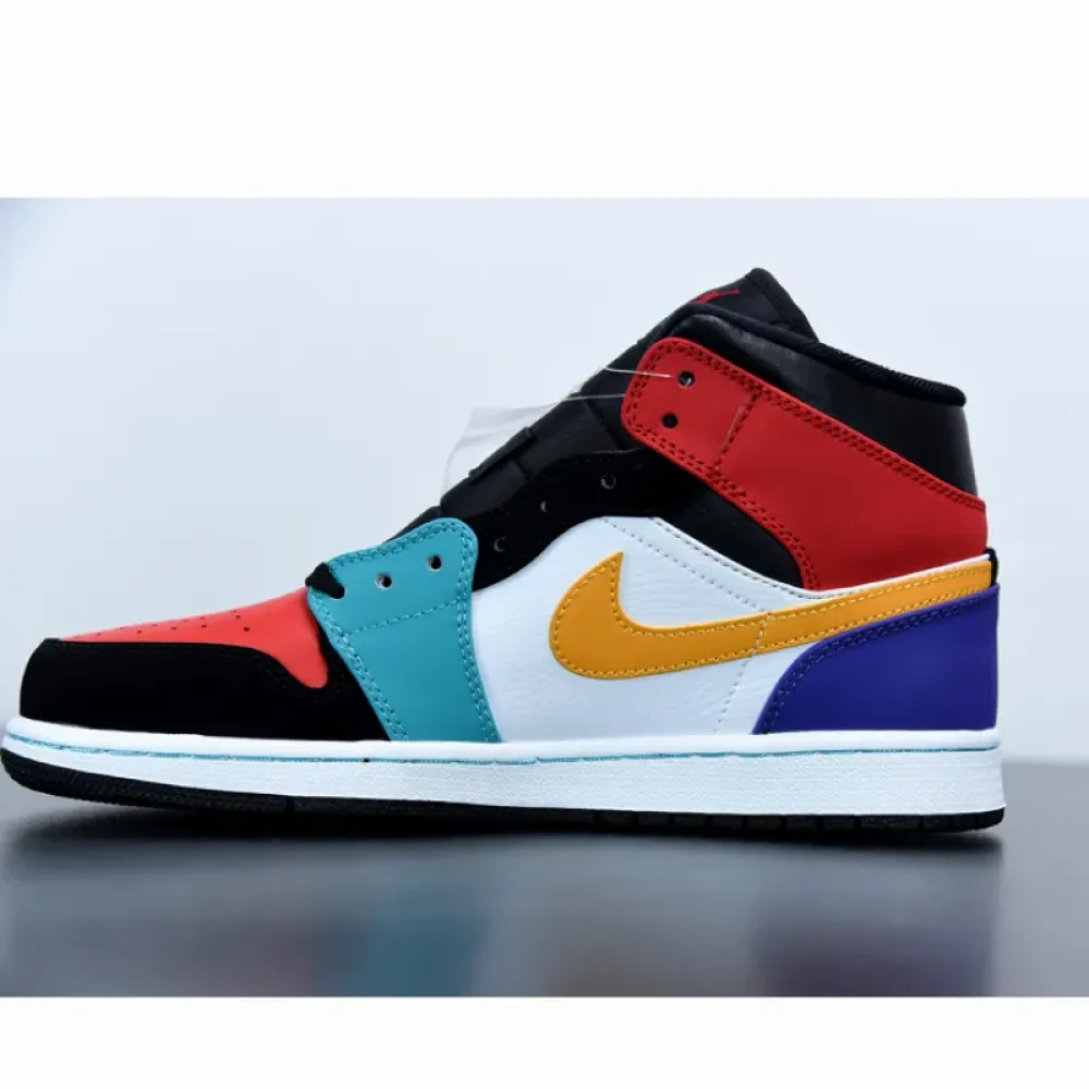 Air Jordan 1 Mid Bred Multi-Color  554724-125