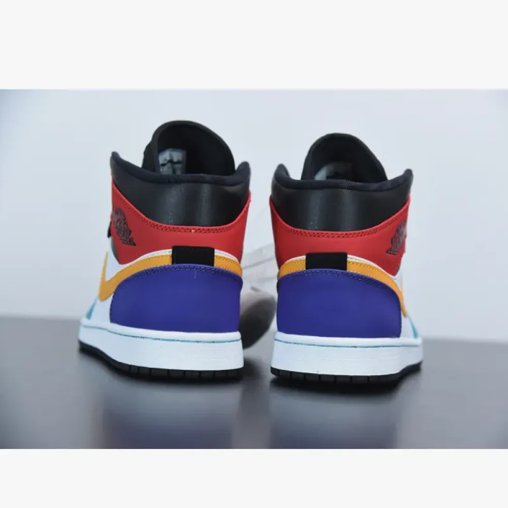 Air Jordan 1 Mid Bred Multi-Color  554724-125