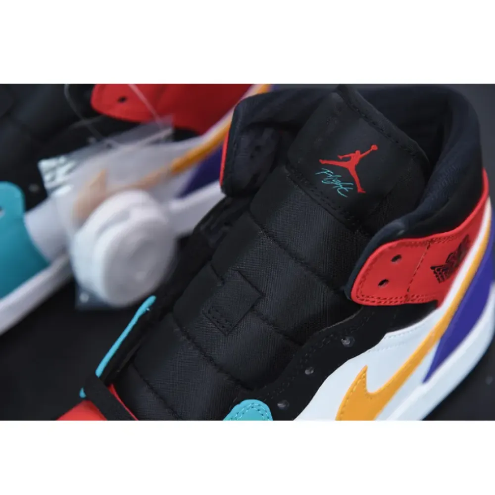 Air Jordan 1 Mid Bred Multi-Color  554724-125