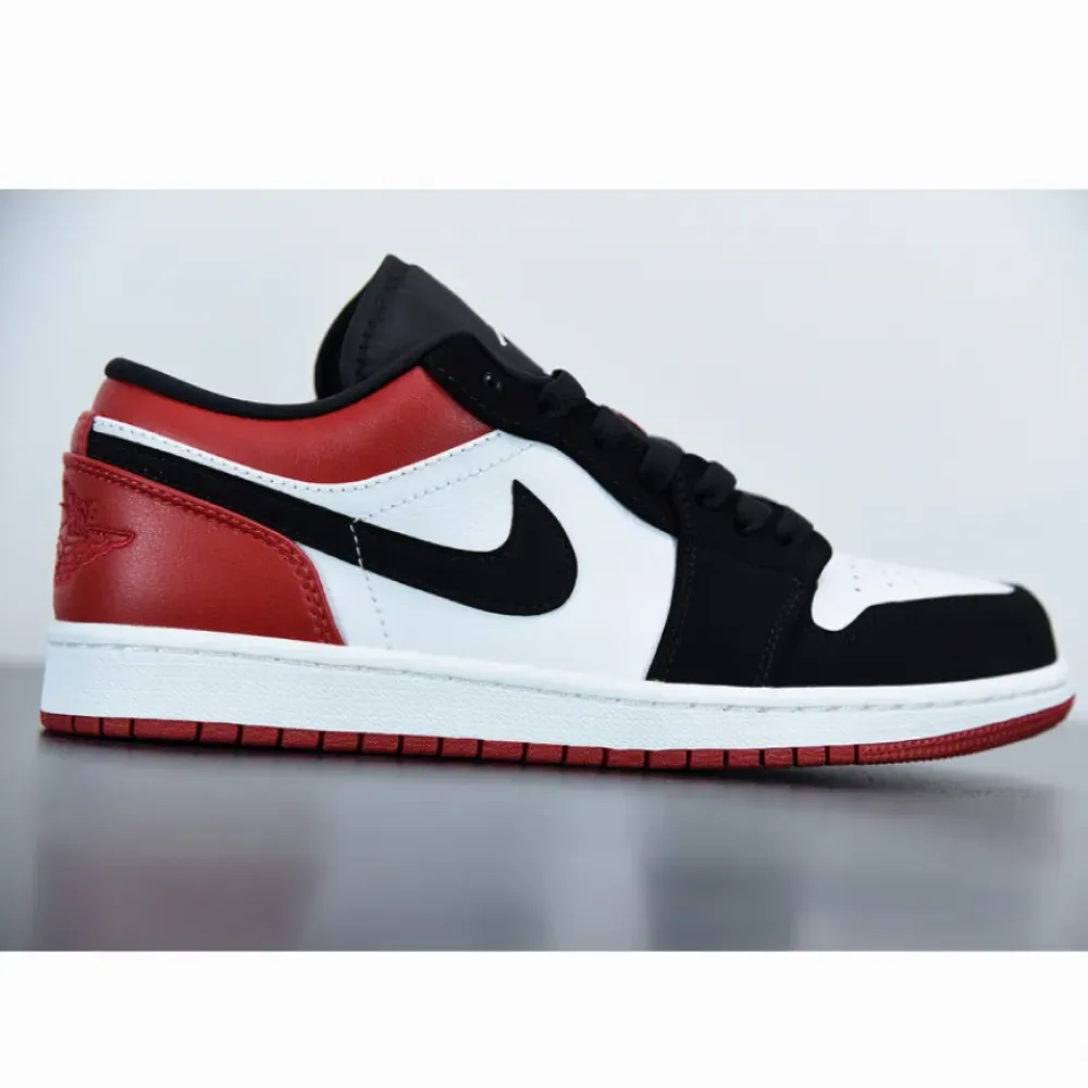 Air Jordan 1 Low “Black Toe” White/Black-Gym Red 553558-116